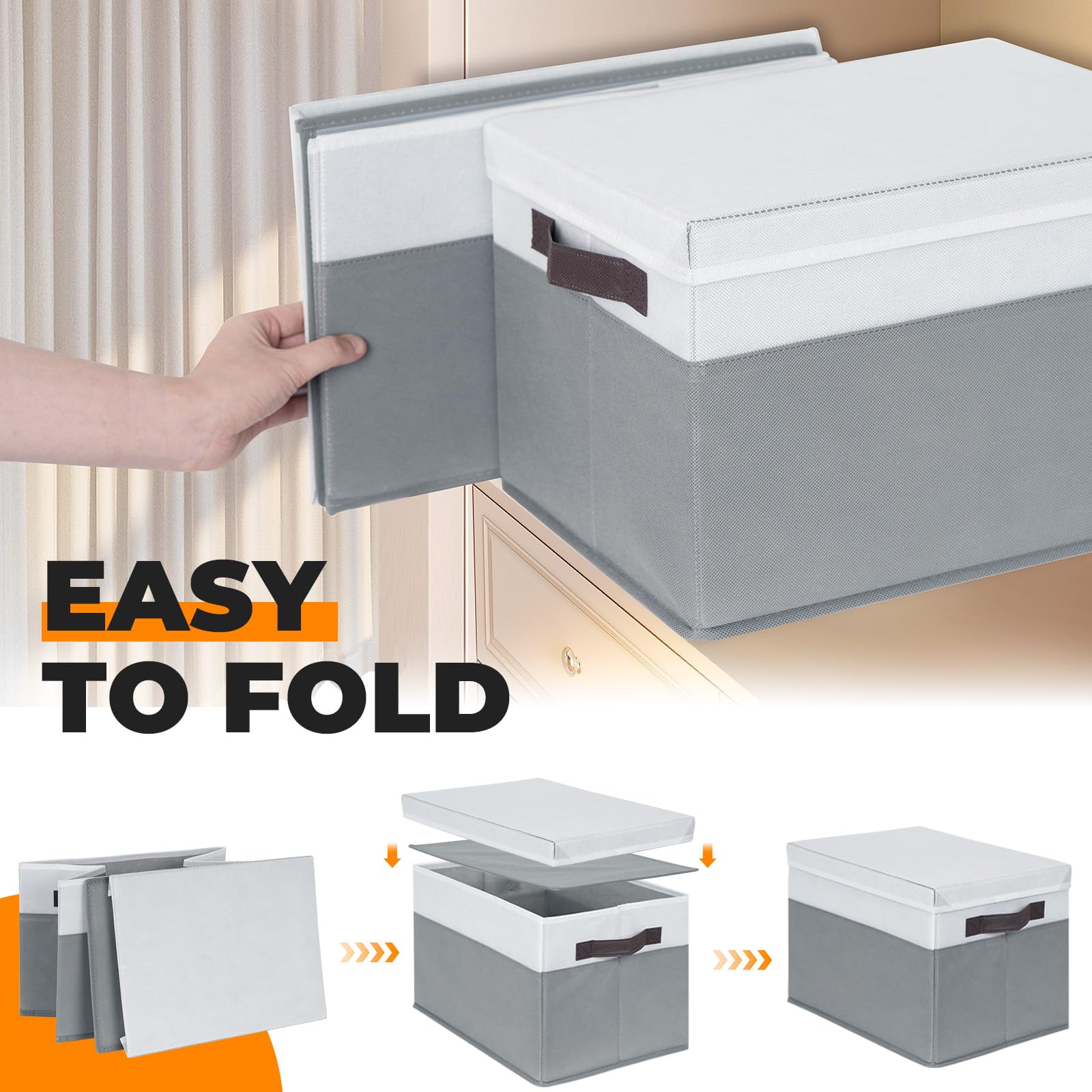 Criusia bin beside a standard shelf showing scale and fit for typical closet spaces benefit