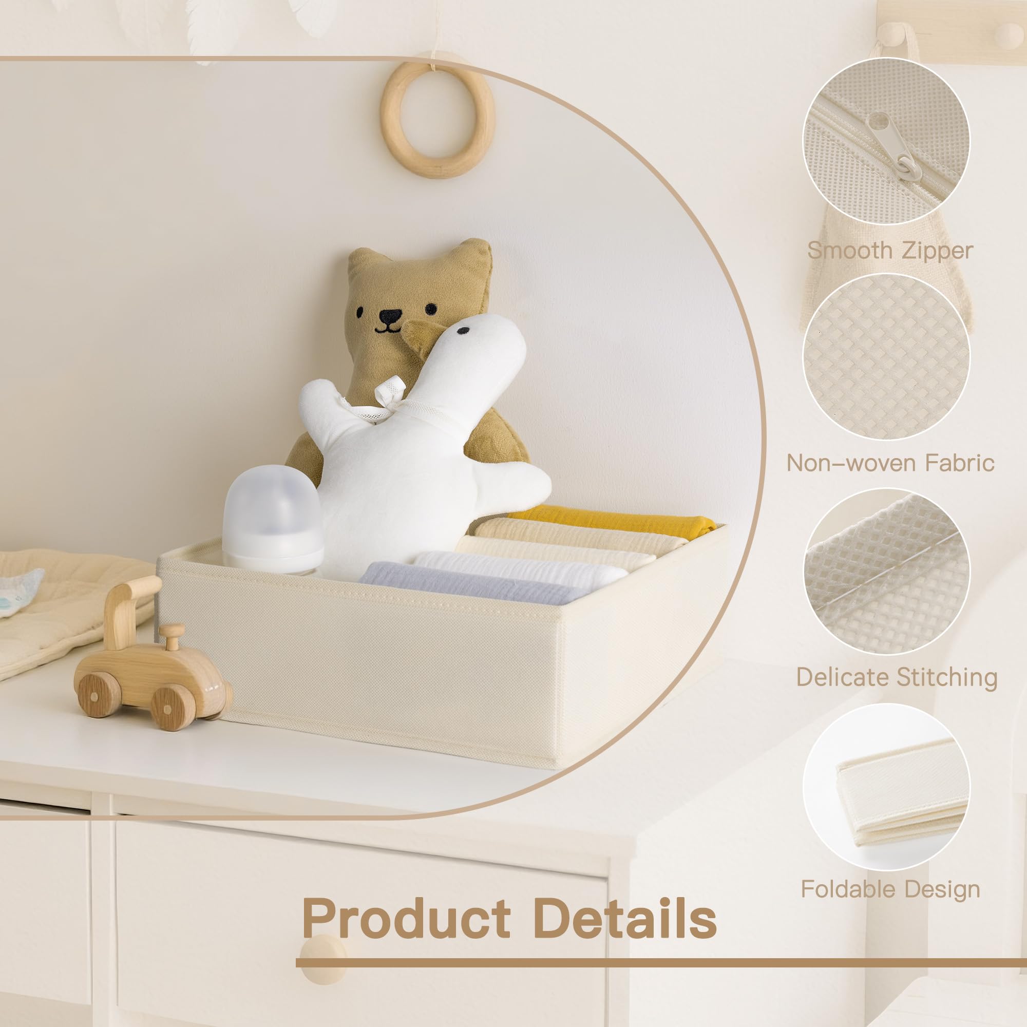 Criusia small compartment organizing socks and accessories for quicker morning routines