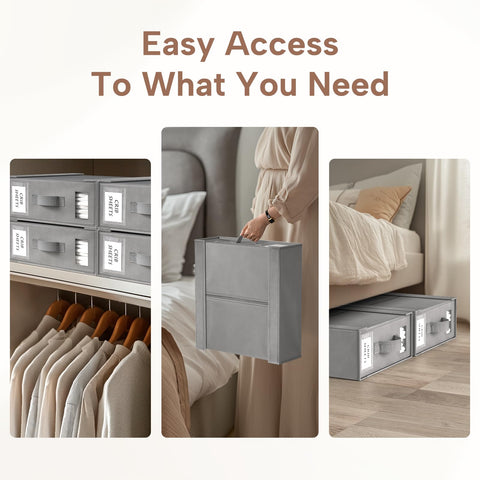 Criusia box slid under bed to save closet space and keep sheets accessible