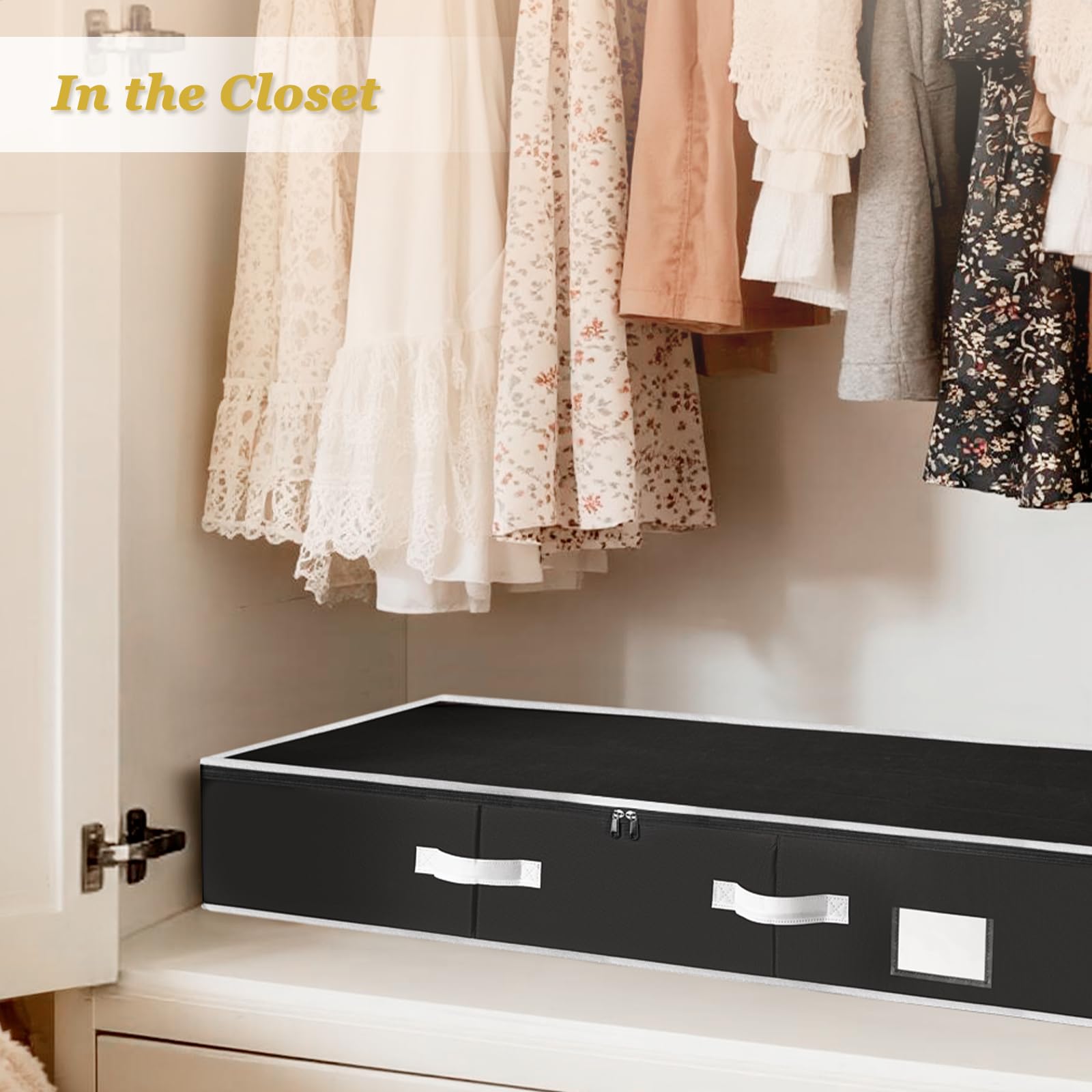 Criusia sliding under bed to show slim profile saves floor and closet space