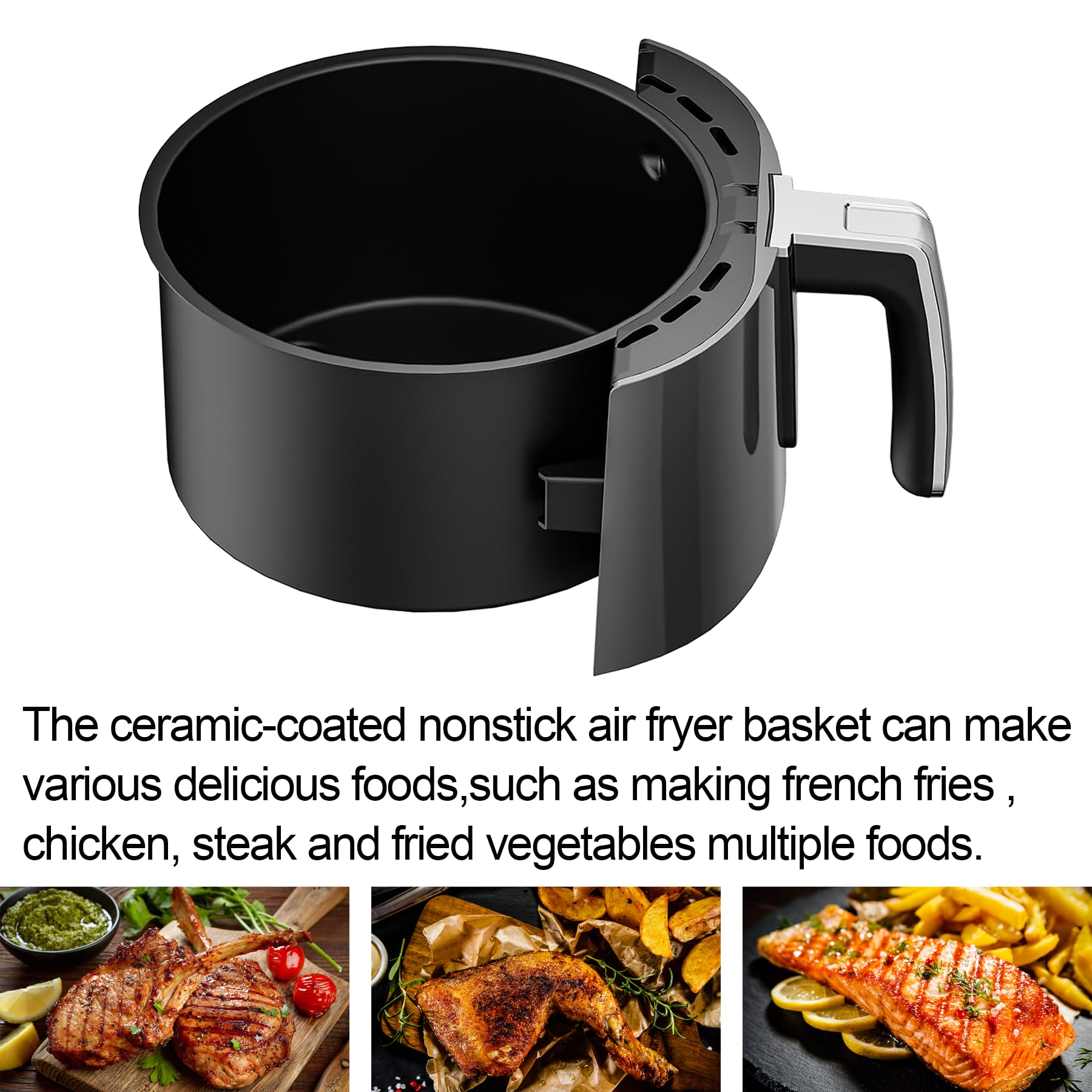 Croask basket served with fries in kitchen showing crisp results benefit