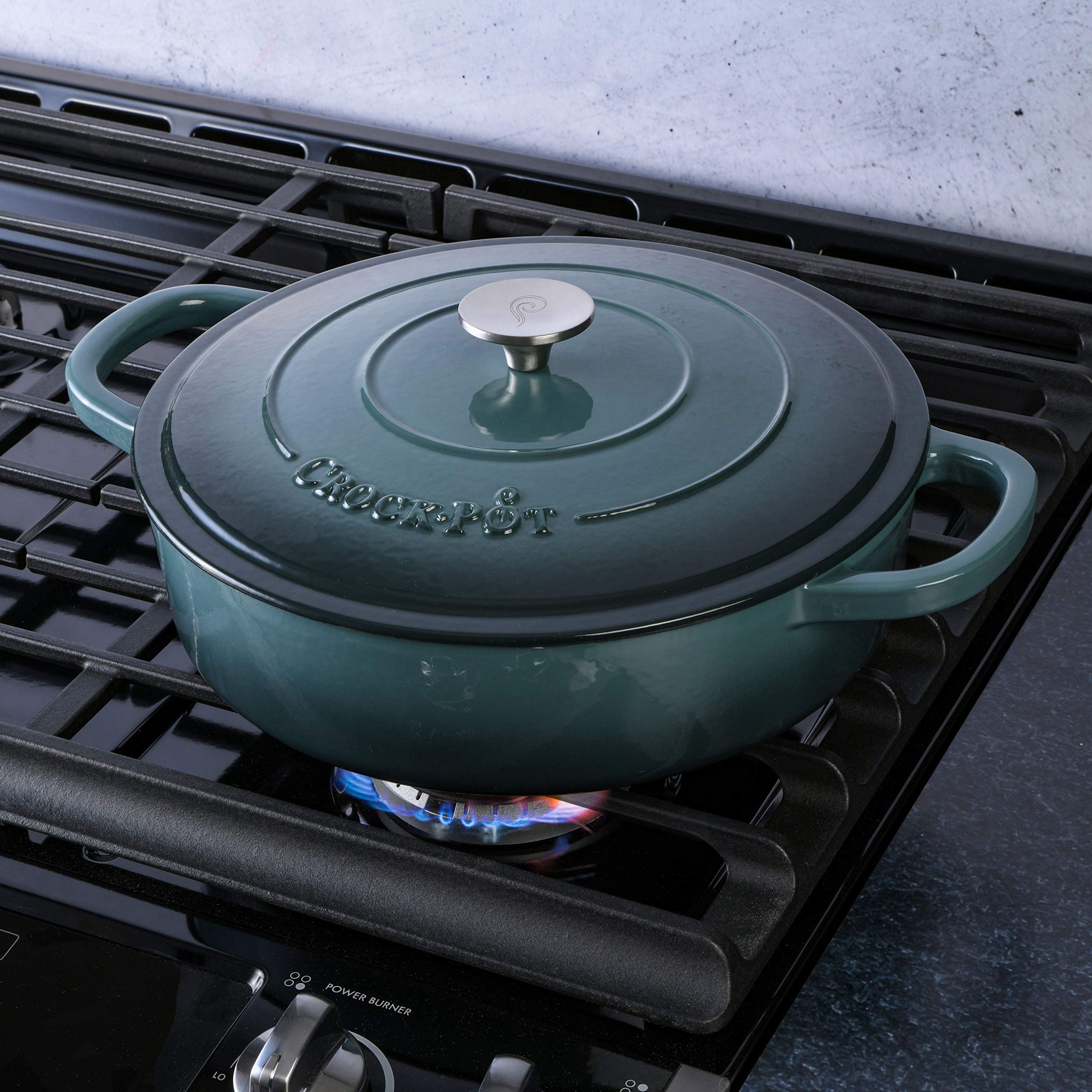 Crock-Pot lid close-up showing self-basting ridges for consistent moisture return