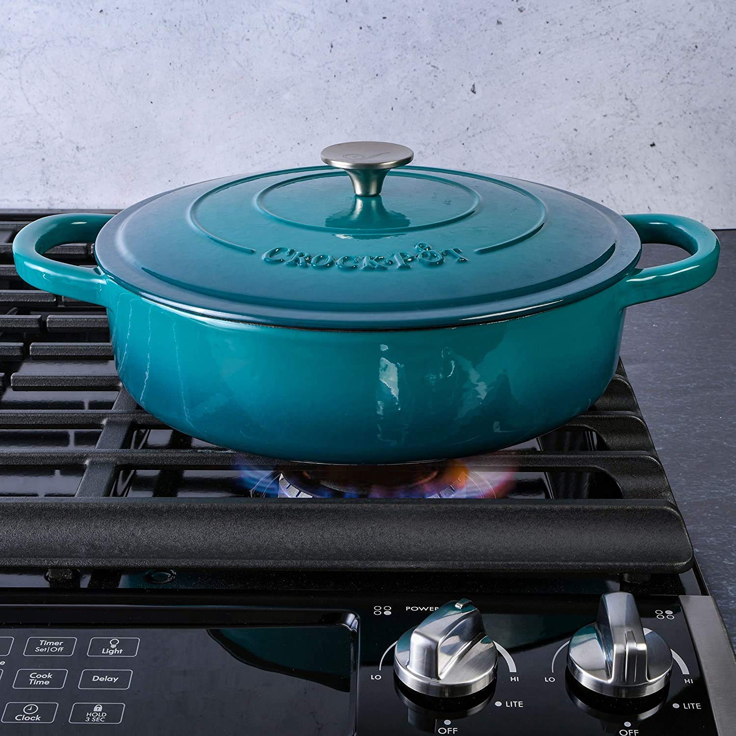 Crock-Pot Artisan braiser on table setting highlighting serving-ready design benefit