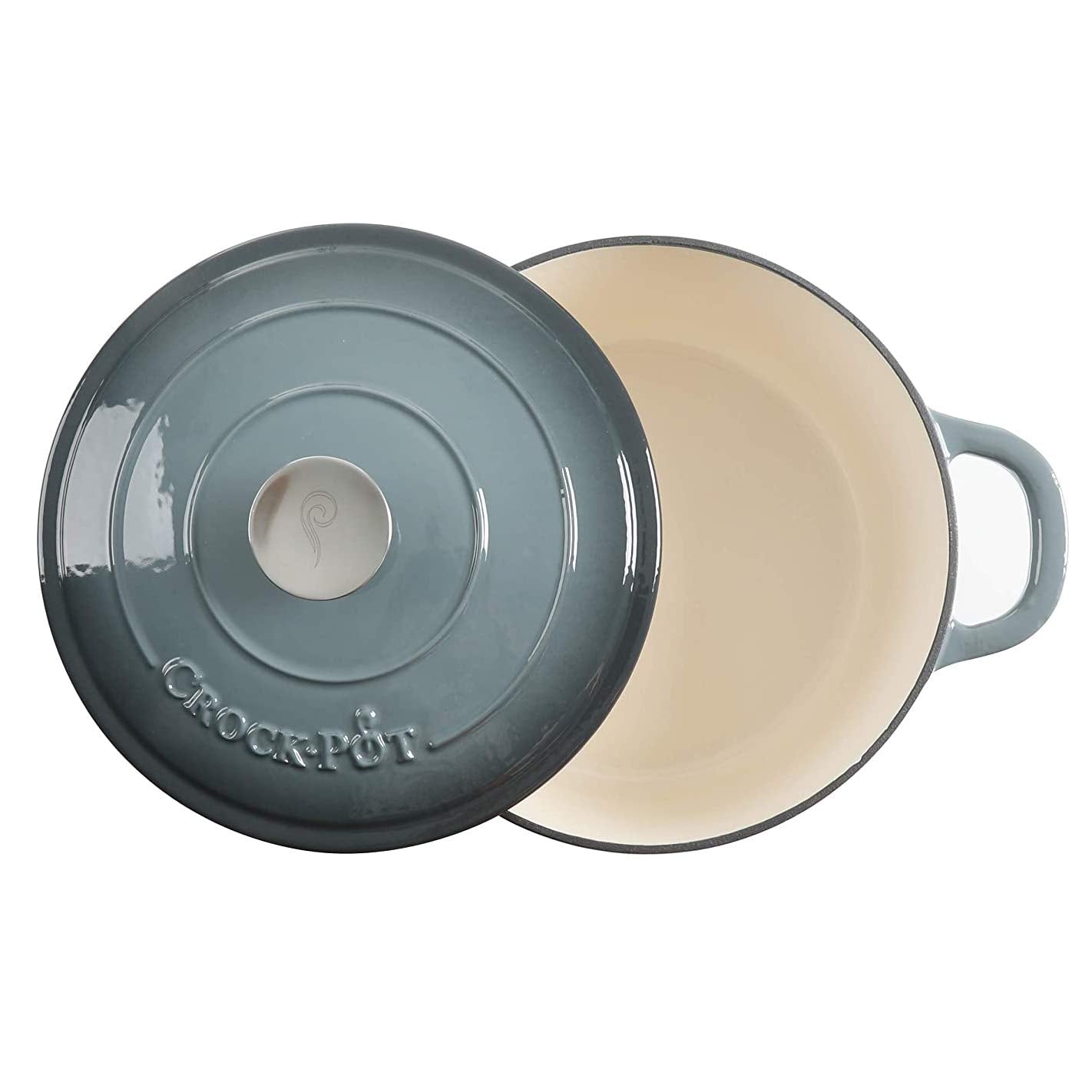 Crock-Pot Dutch oven searing on stovetop showing even heat distribution advantage