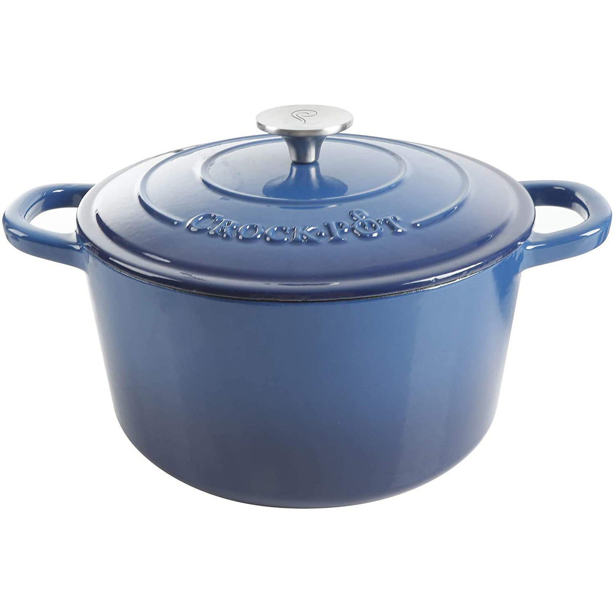 Crock-Pot Artisan front view in blue showing elegant finish and versatile serving benefit