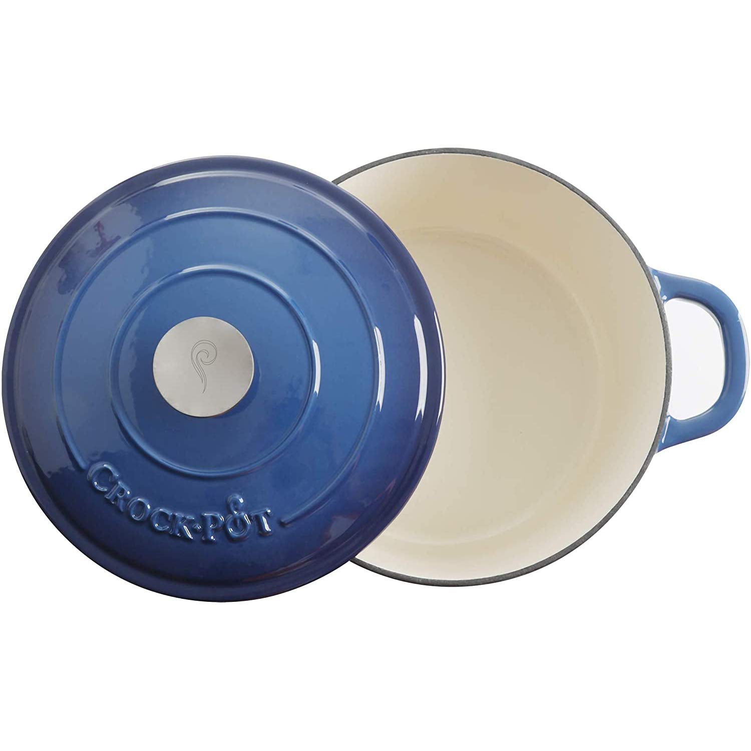 Crock-Pot Artisan lid and handle detail showing sturdy grip and secure-seal benefit