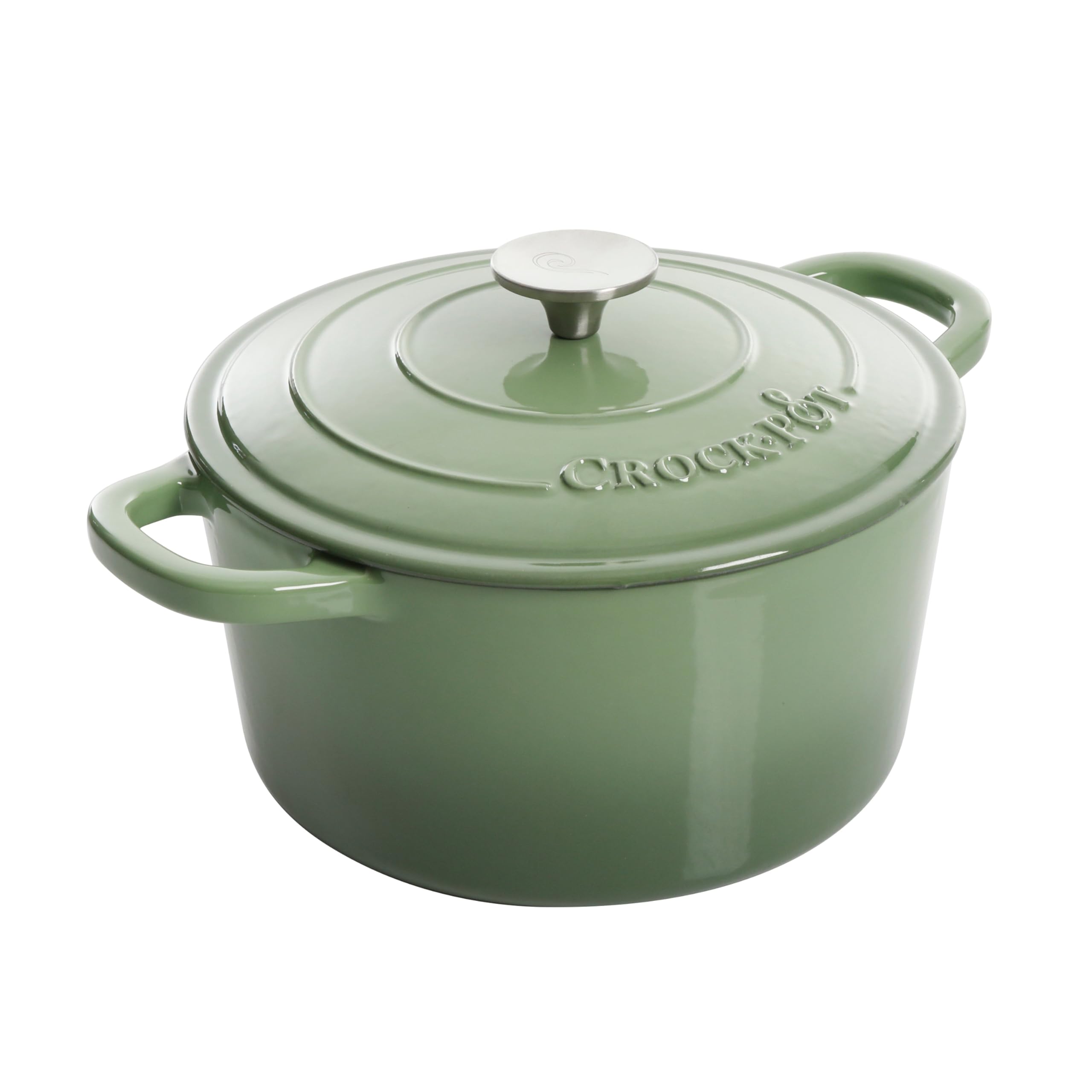 Crock-Pot Artisan red Dutch oven front view, attractive oven-to-table presentation