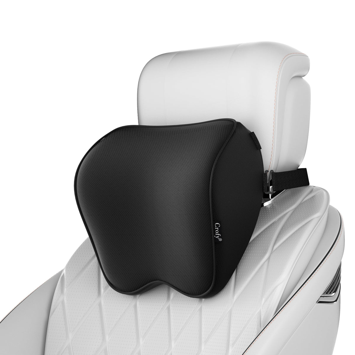 Crofy front view showing both black neck pillows and value of twin pack