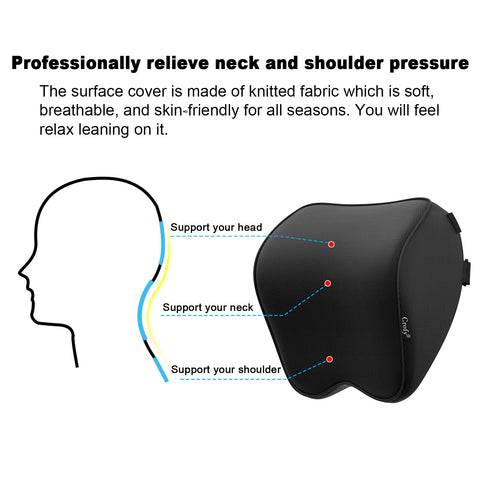Crofy pillow beside water bottle showing compact size for travel