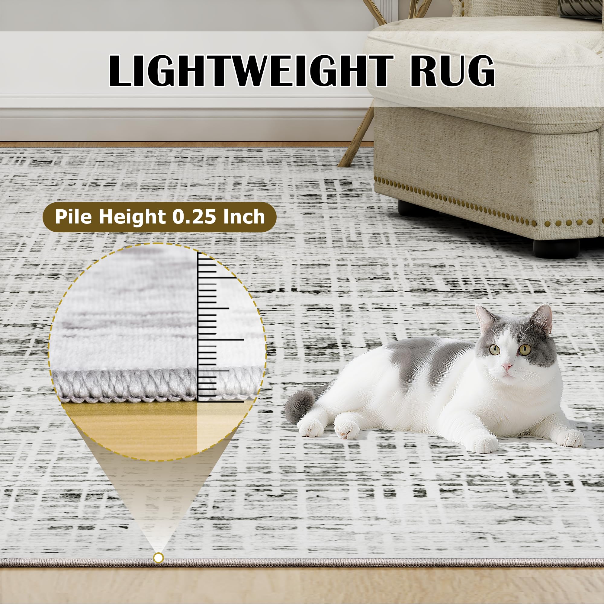 Crority rug rolled ready for machine wash showing easy-care convenience benefit