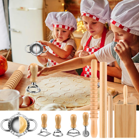 Crssbrohip lifestyle kitchen scene with family using tools for shared meal prep