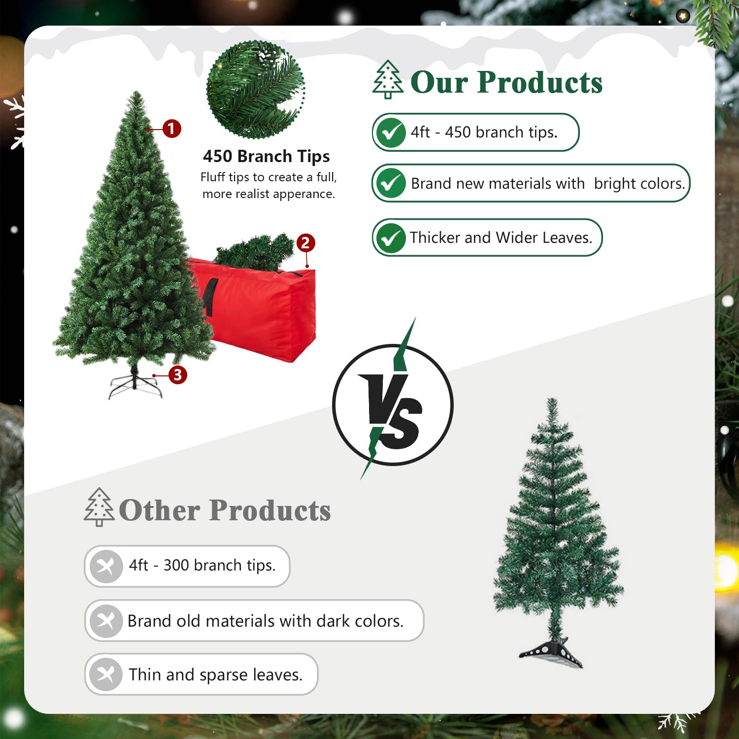 CRSTAFU open storage bag holding tree for easy off-season protection