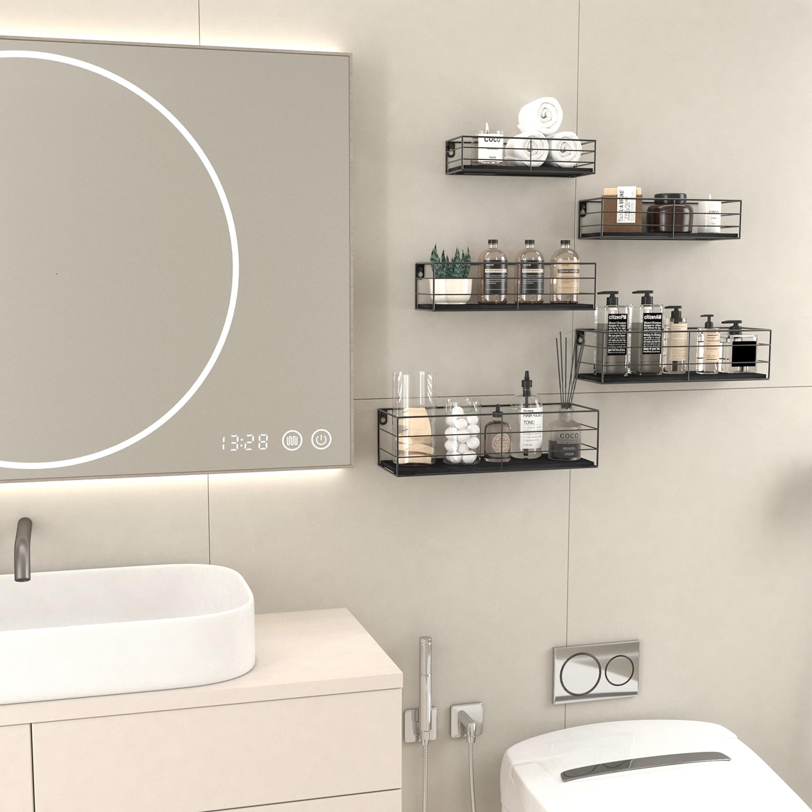 CRUGLA kitchen display with spice jars showing organized accessibility