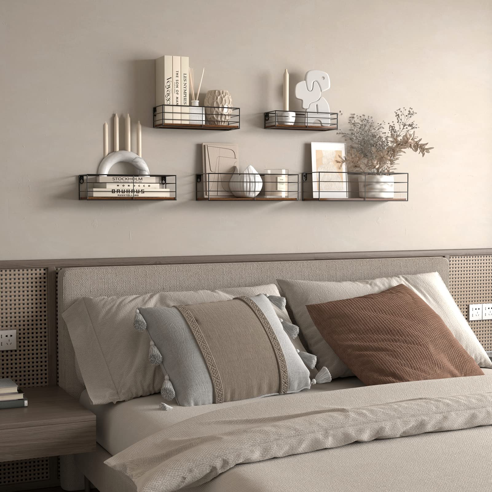 CRUGLA shelf with book and plant showing scale and styling benefit