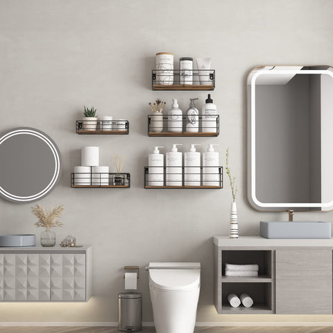 CRUGLA installed in bathroom showing organized toiletries benefit