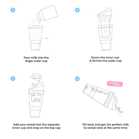 CRUNCHCUP milk chamber close-up showing leak-control detail