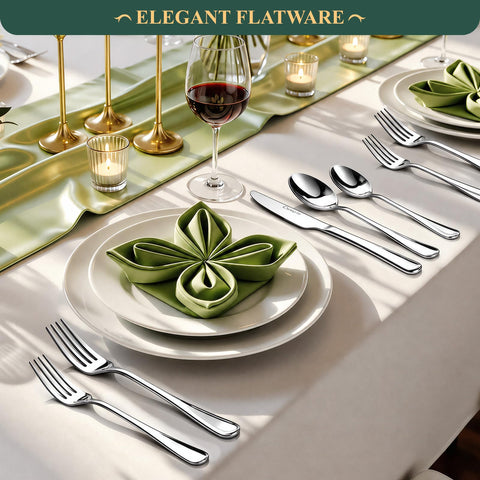 Csoravist flatware on a set table showing refined look for entertaining