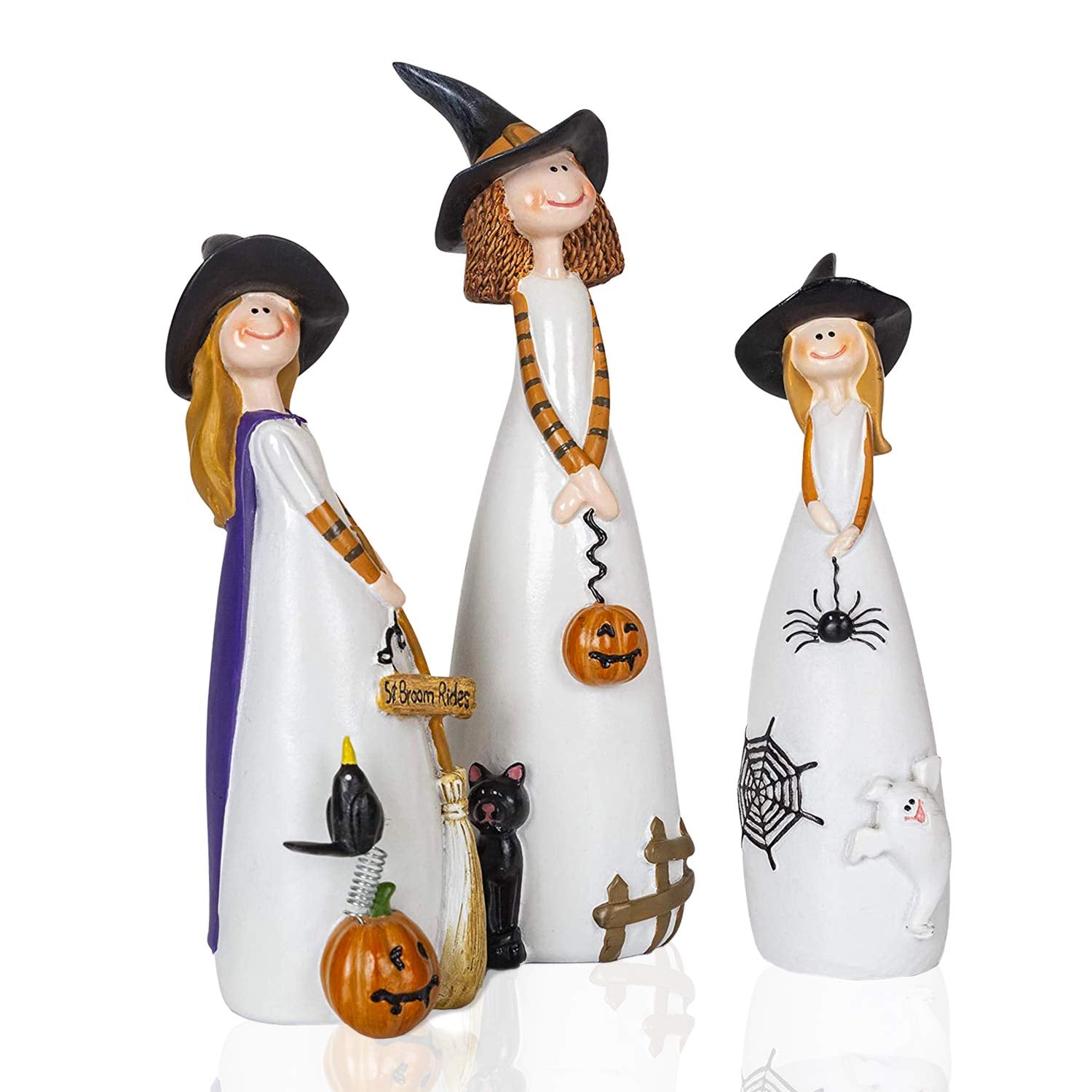 CT DISCOUNT STORE front view of three witches set showing cohesive display benefit
