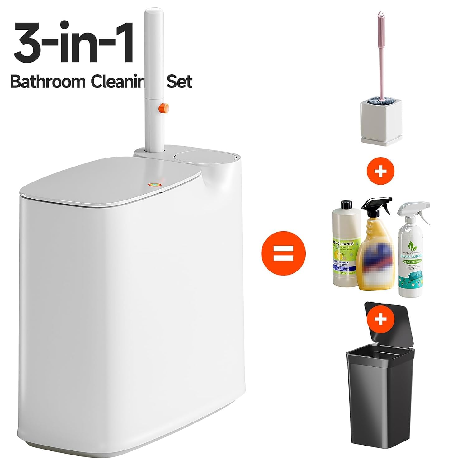 CTIME unit next to toilet for scale, ideal for small bathrooms