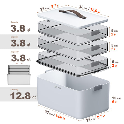 CTIME tray texture detail illustrating durable, shaded trays