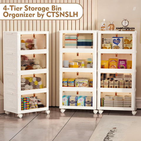 CTSNSLH storage bins inside wardrobe showing compact space-saving fit