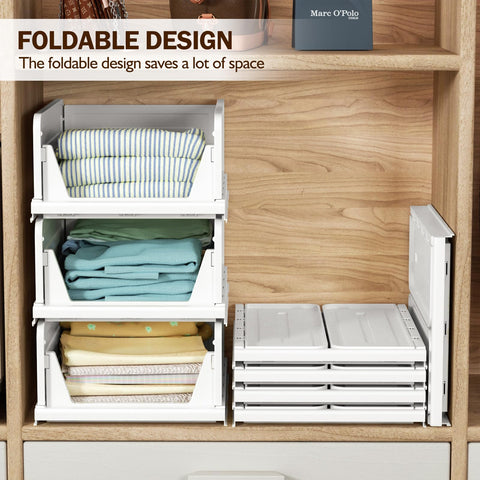 CTSNSLH stacked organizers inside wardrobe showing vertical space savings benefit