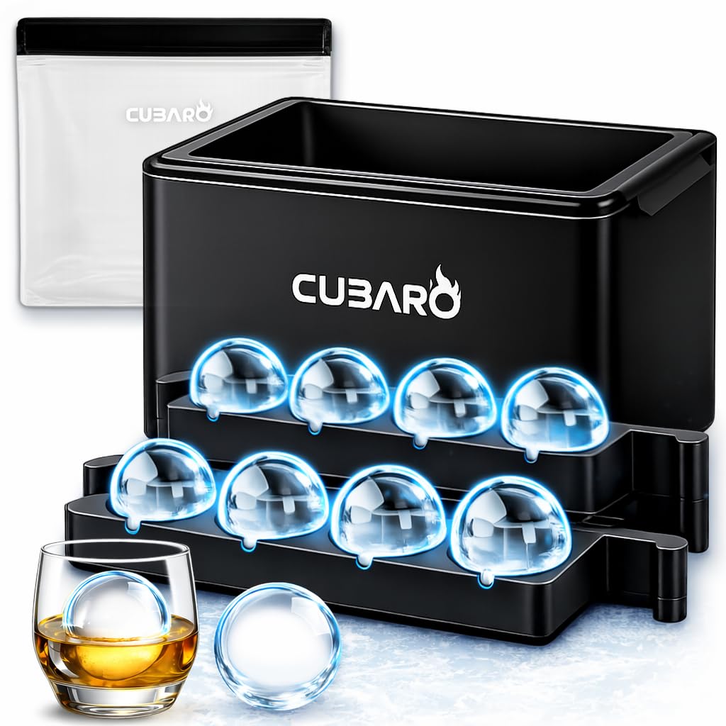 CUBARO front packaging showing clear ice kit and premium design benefit
