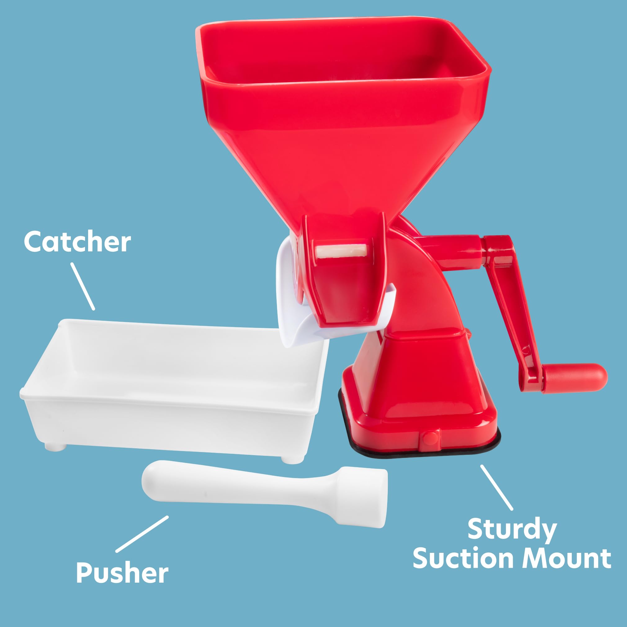 CucinaPro suction mount detail demonstrating secure countertop attachment benefit