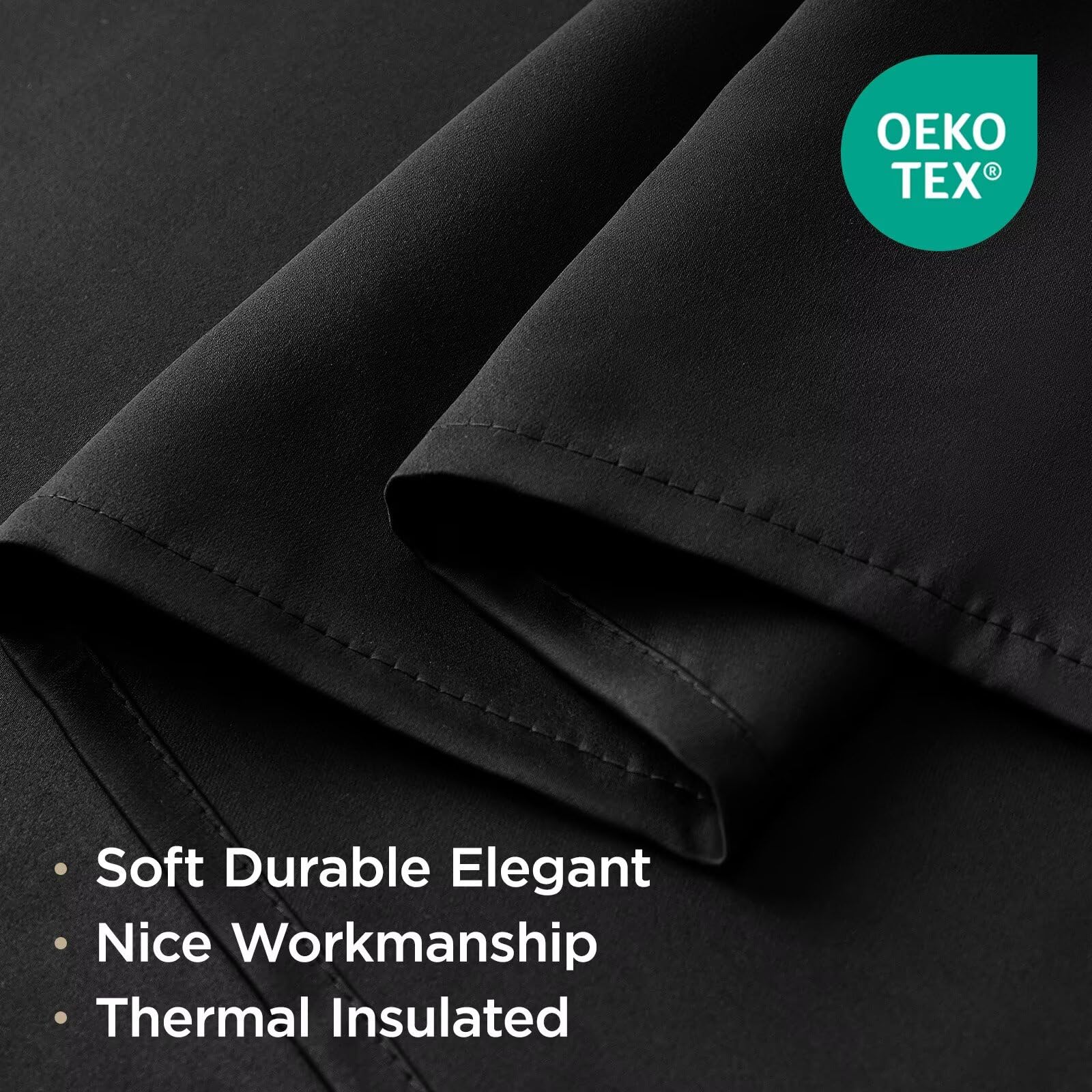 CUCRAF full-length panel hung on rod illustrating 96 inch length and drape