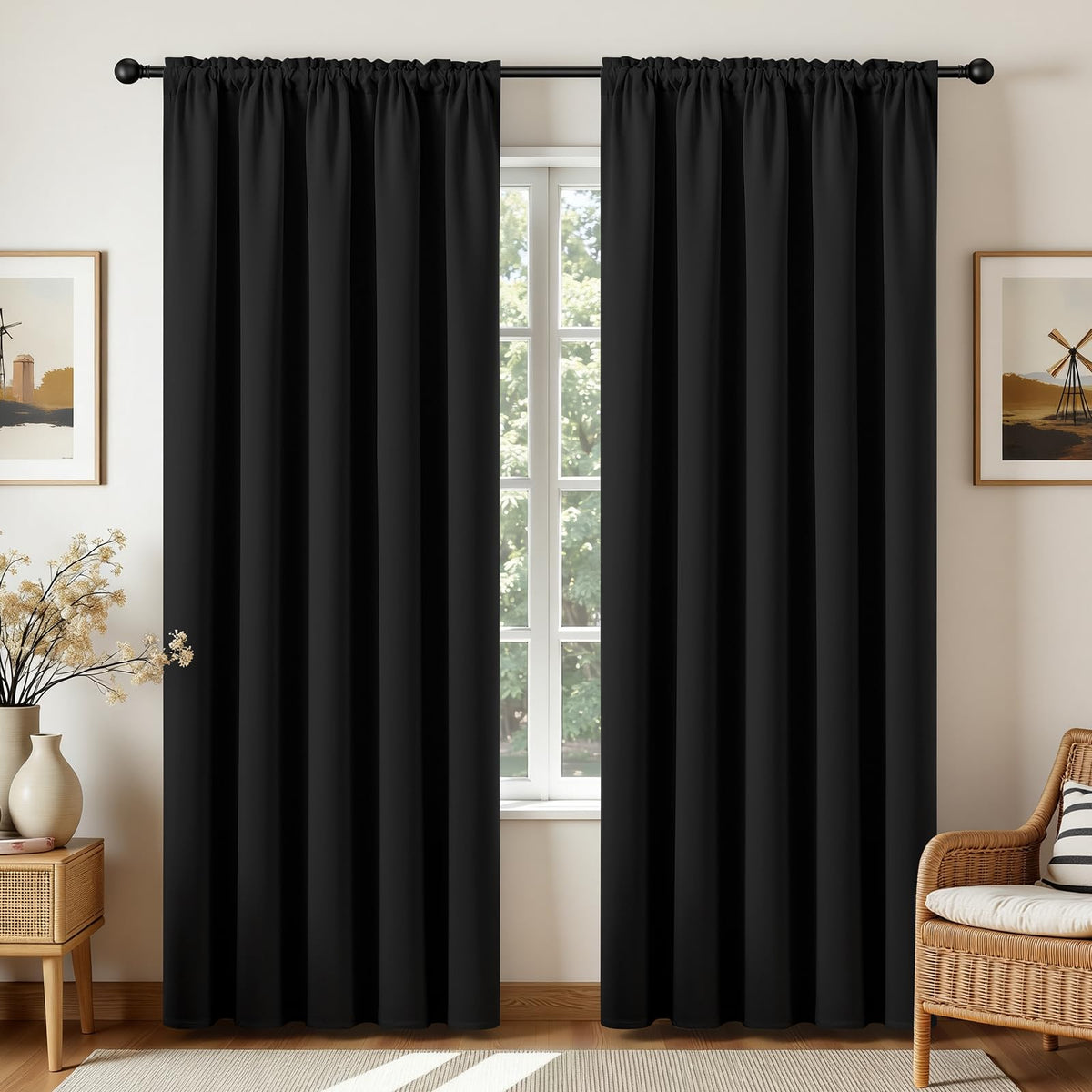 CUCRAF front panel display showing full curtain and blackout benefit