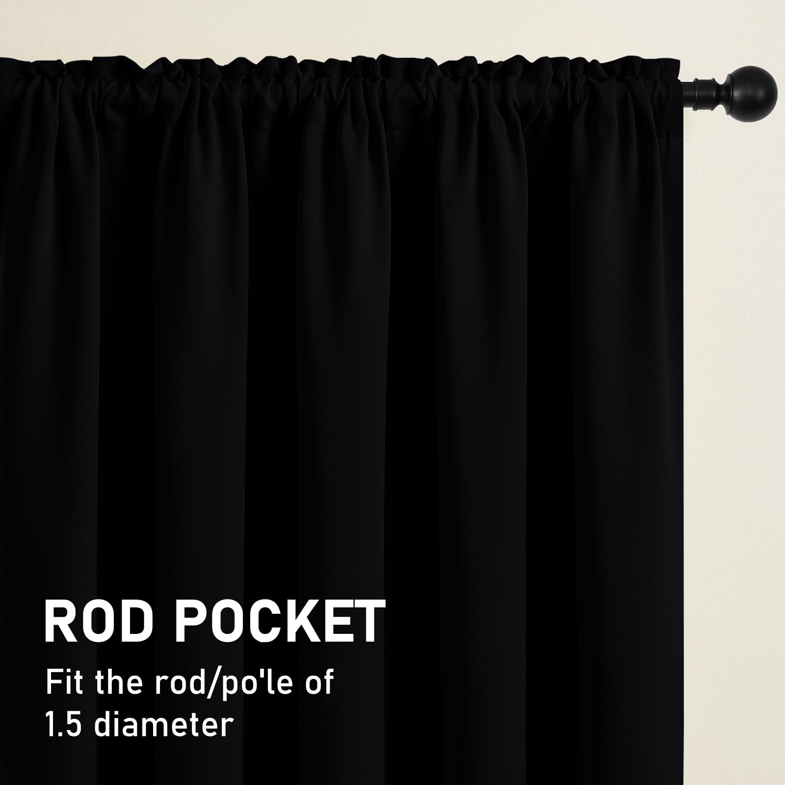 CUCRAF rod-pocket detail demonstrating easy-hang dual-pocket design