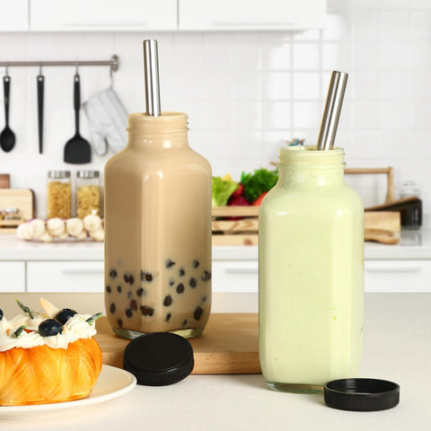 CUCUMI included funnel, sponge brush, straws showing filling and cleaning tools