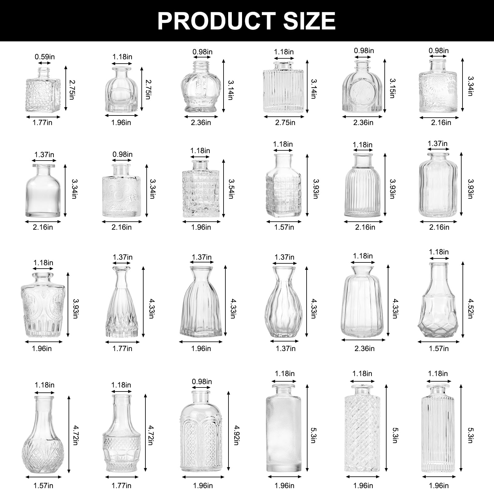 CUCUMI assorted vase silhouettes grouped to show mixed styling options