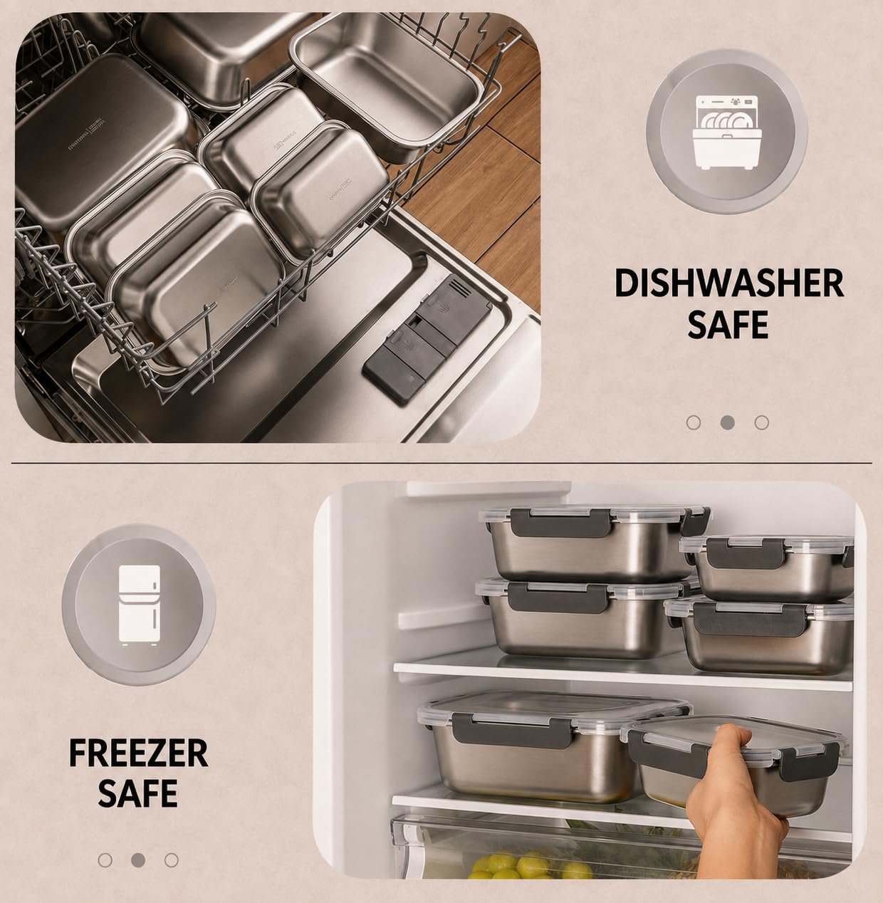 Cuiselect clear 4-lock lid detail showing secure visible sealing