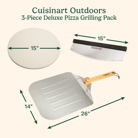 Cuisinart cordierite pizza stone top view for even-baked crusts