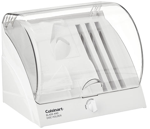 Cuisinart BDH-2 front view with clear lid showing organized tools and quick identification