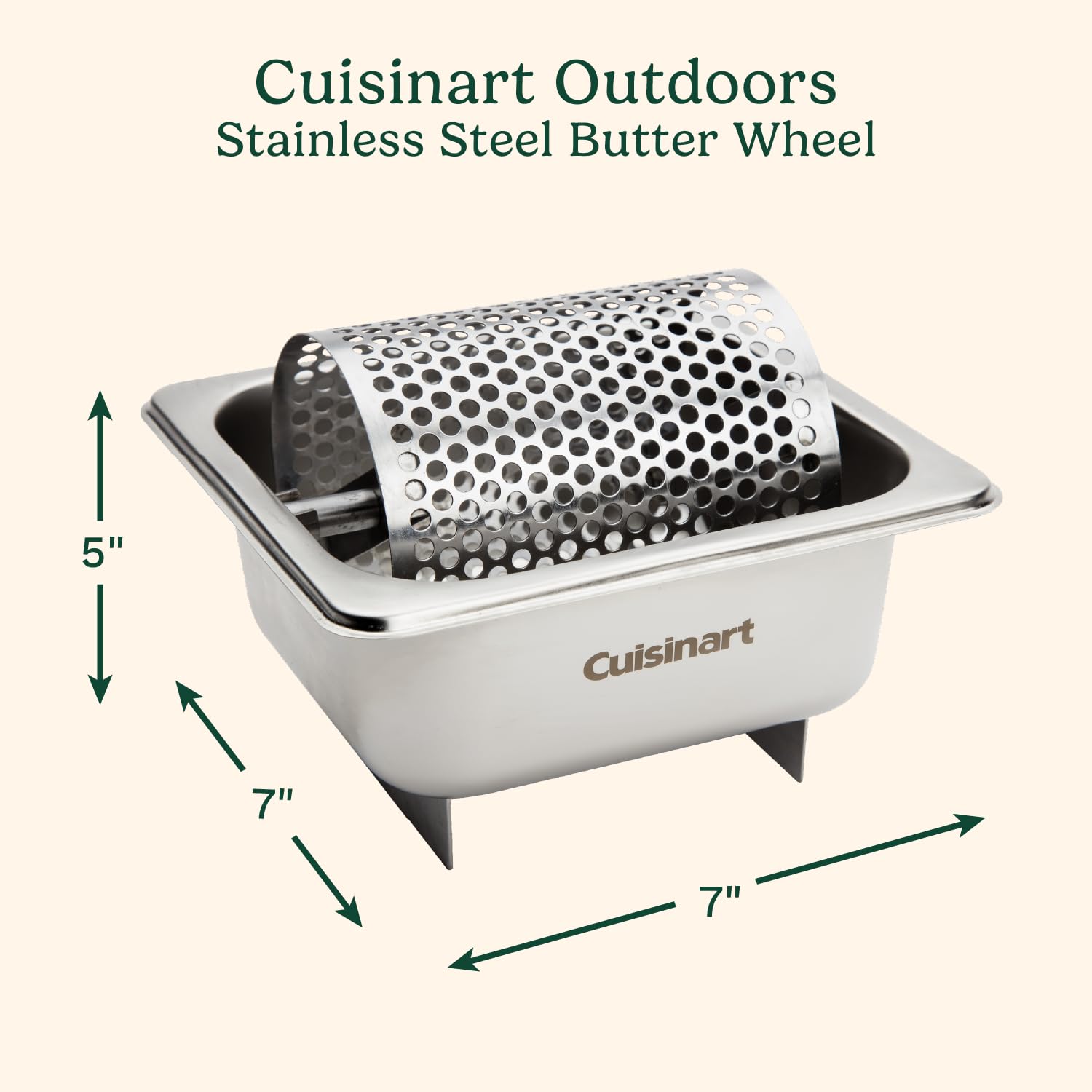 Cuisinart close-up of perforated roller highlighting even butter distribution