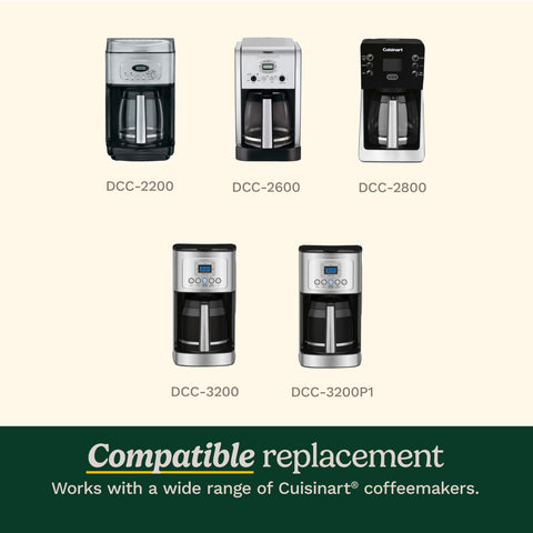 Cuisinart carafe brewer markings visible for precise water and coffee measurements