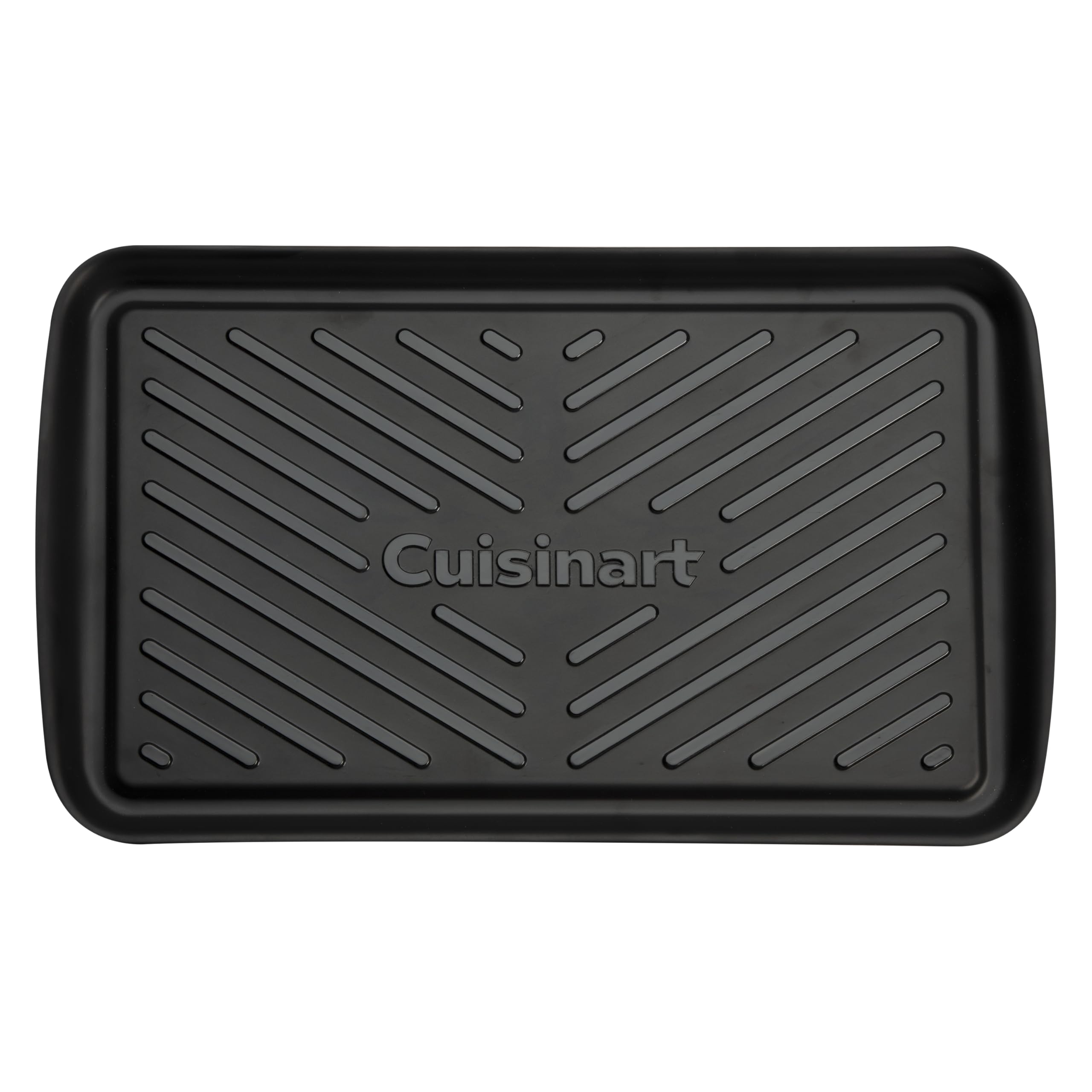 Cuisinart tray being carried fully loaded to table showing lightweight strength