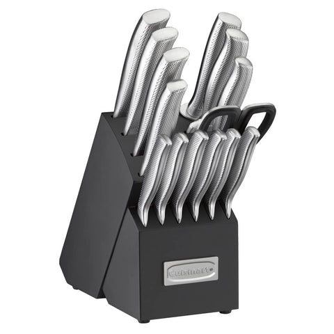 cuisinart chef knife close-up blade showing German steel edge for precise slicing benefit