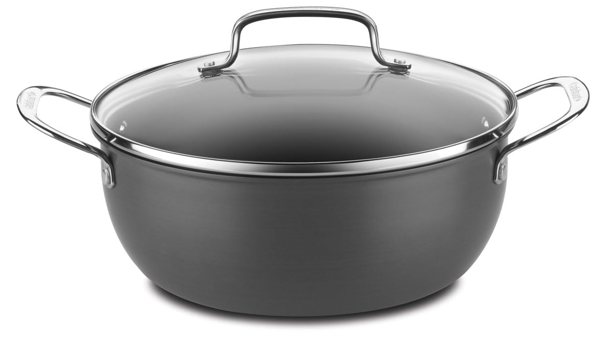 Cuisinart Chef's Classic chili pot front view showing capacity and even heating benefit
