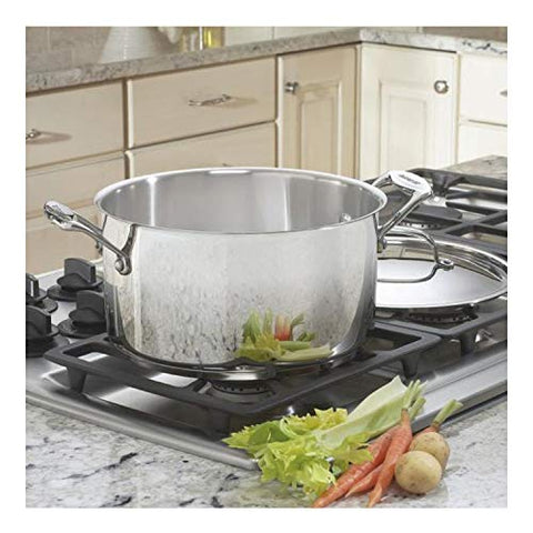 Close-up of Cuisinart lid and riveted cool-grip handle highlighting secure grip and dripless pour