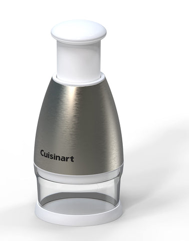 Cuisinart chopper in use on cutting board demonstrating fast, controlled mincing
