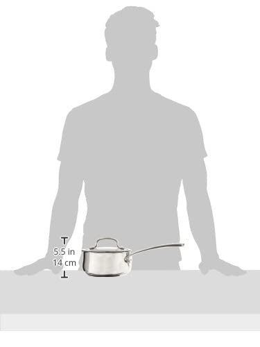 Cuisinart saucepan held by hand to show 1-quart scale and compact versatility