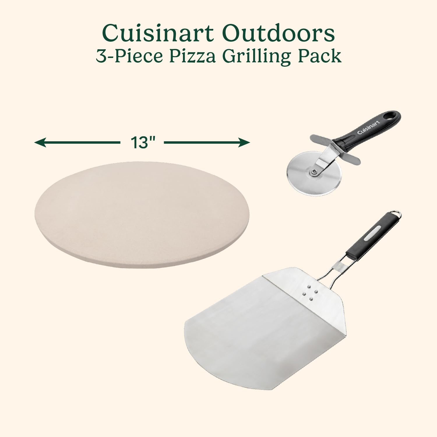 Cuisinart cordierite stone close-up showing textured surface for even heat and crisp crust