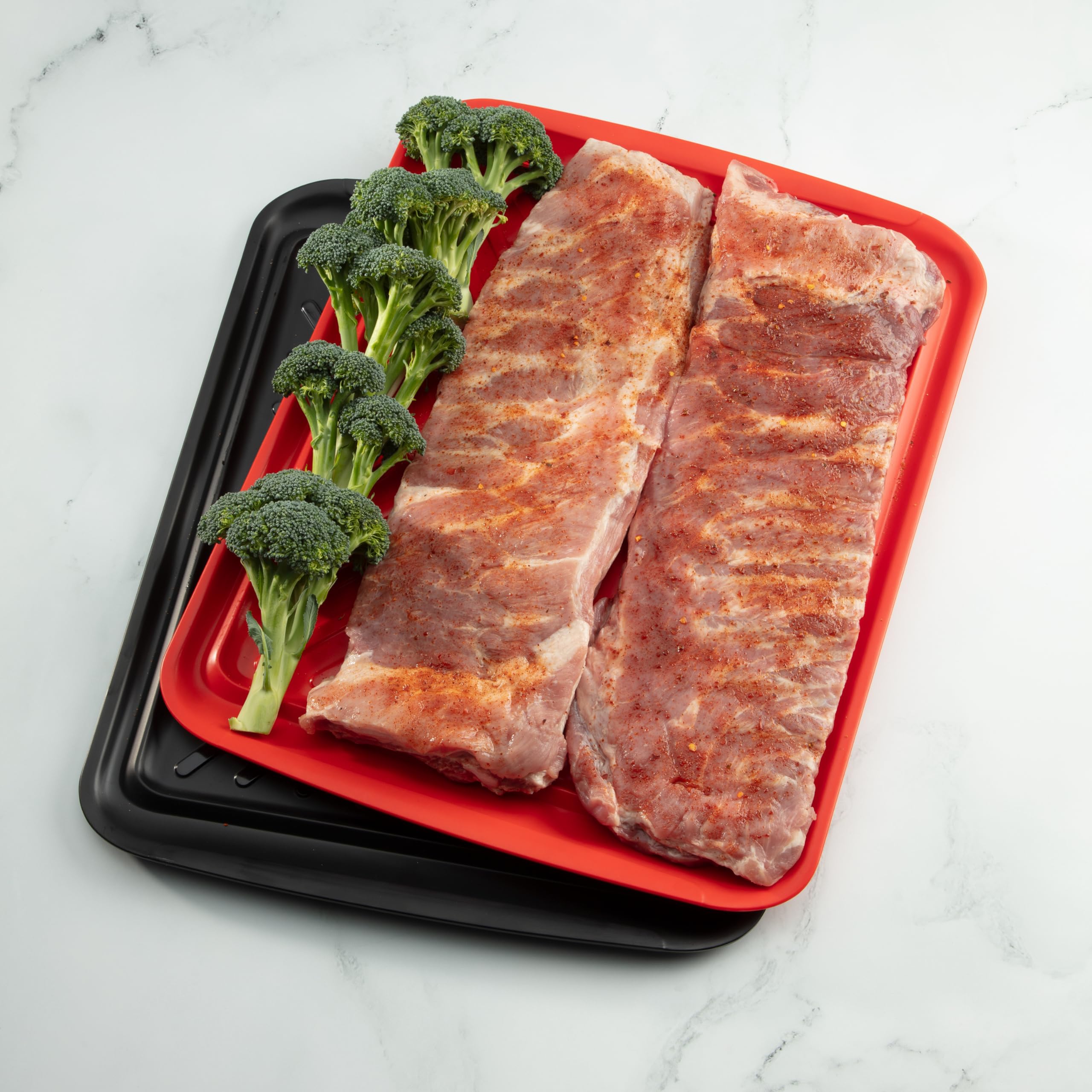 Cuisinart trays in dishwasher rack illustrating easy cleanup and convenience