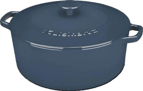 Cuisinart front view of Provencial Blue Dutch oven showing elegant finish and durability