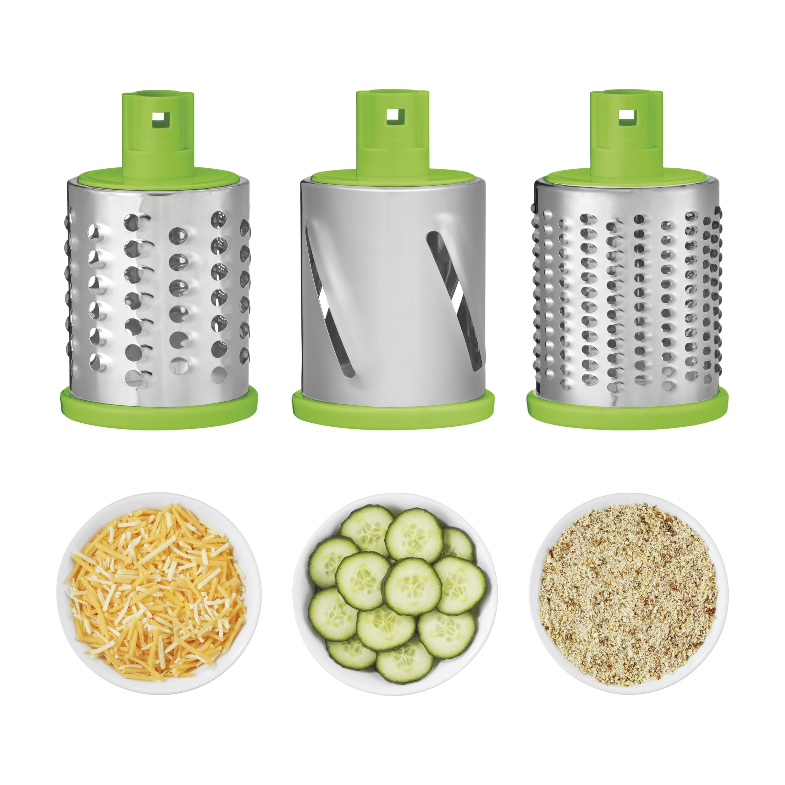Cuisinart Fresh Slice grating parmesan with food pusher for fast, safe shredding