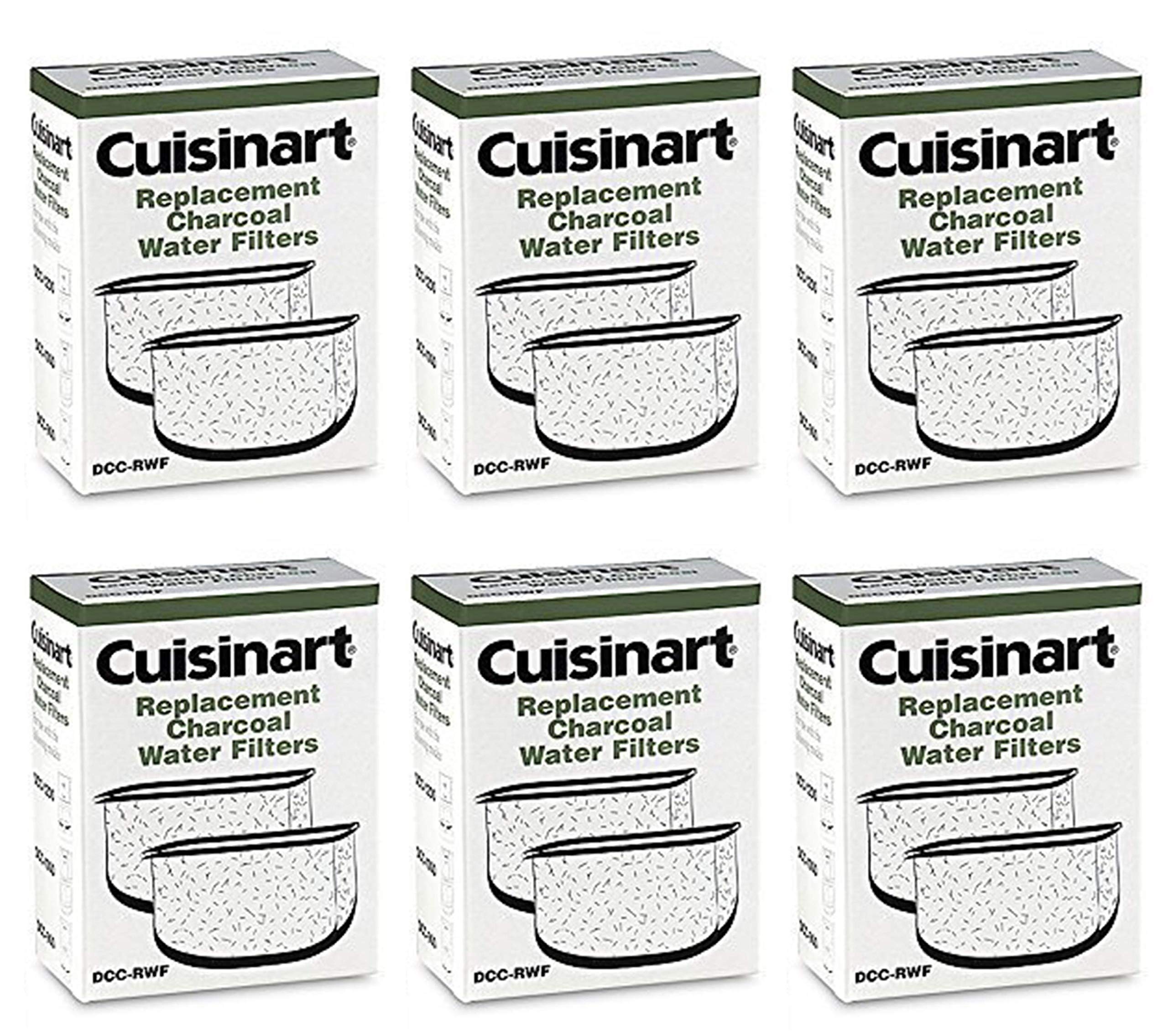 Cuisinart retail box of DCC-RWF filters showing packaging and included two-filter packs, ensuring easy replacements
