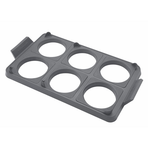 Cuisinart front view of egg ring tray showing compact storage and brand reliability